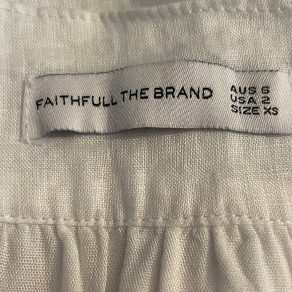 FAITHFUL the BRAND WHITE Cavartta Wrap skirt 100% Linen long midi skirt size XS - Picture 5 of 8